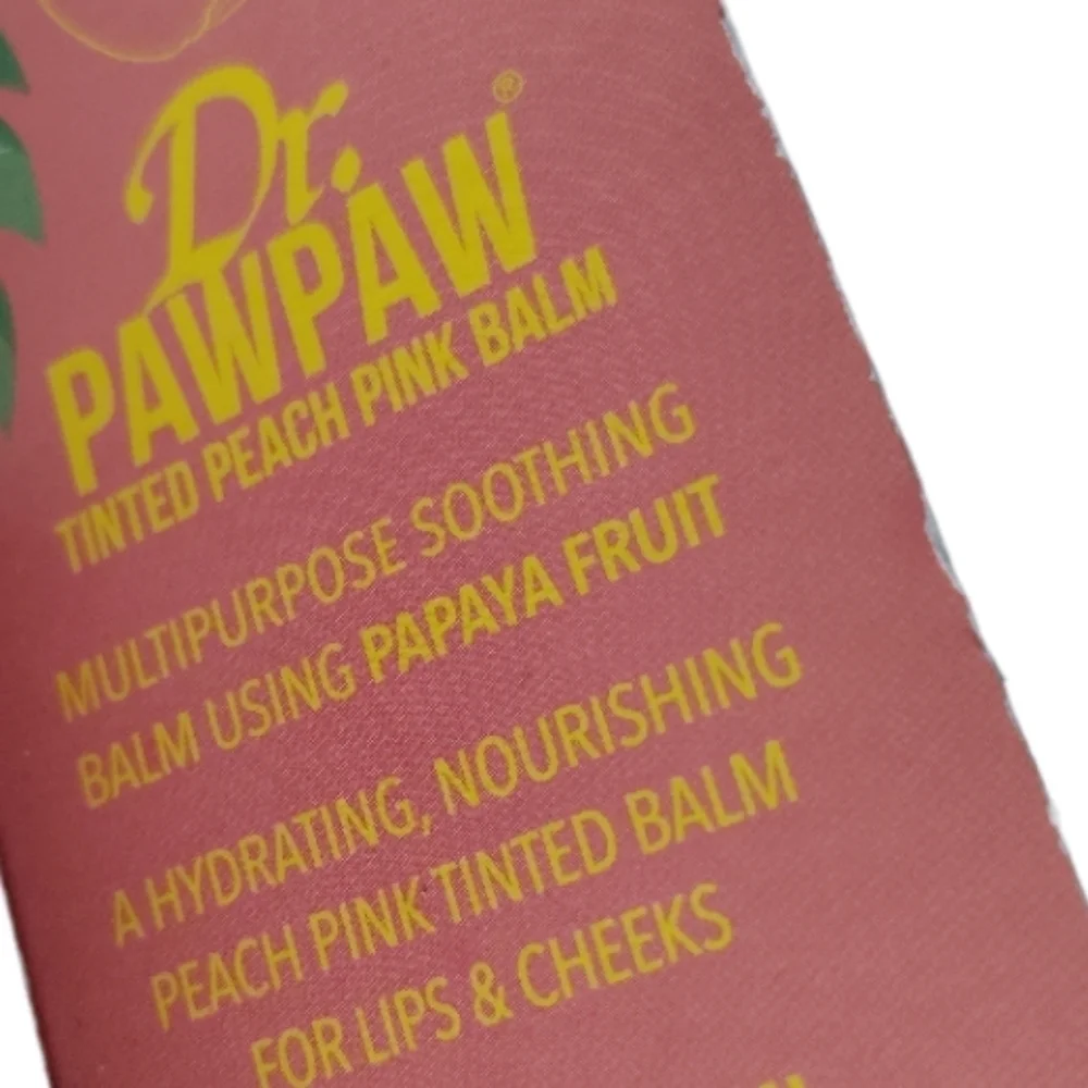 DR PAWPAW Lip Balm Healing Peach Pink New